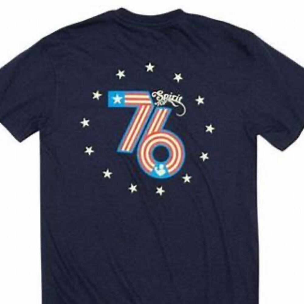Rowdy Gentleman SZL Spirit Of 76 T-Shirt Retro USA Graphic Patriotic 4th of July